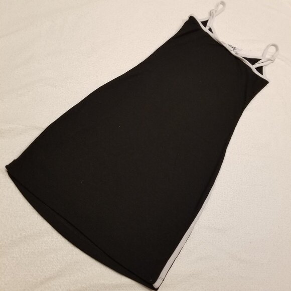 Princess Polly Black Mini Dress Bodycon White Piping Arabellae US 2  X-Small - Picture 8 of 11